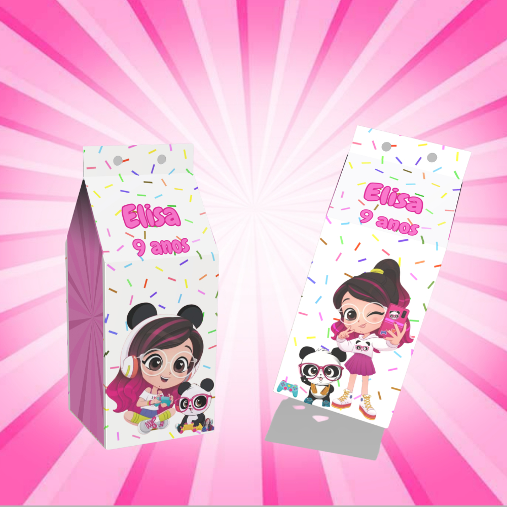 Caixinha MILK SURPERSA Lembrancinha Sacolinha Personalizada Luluca