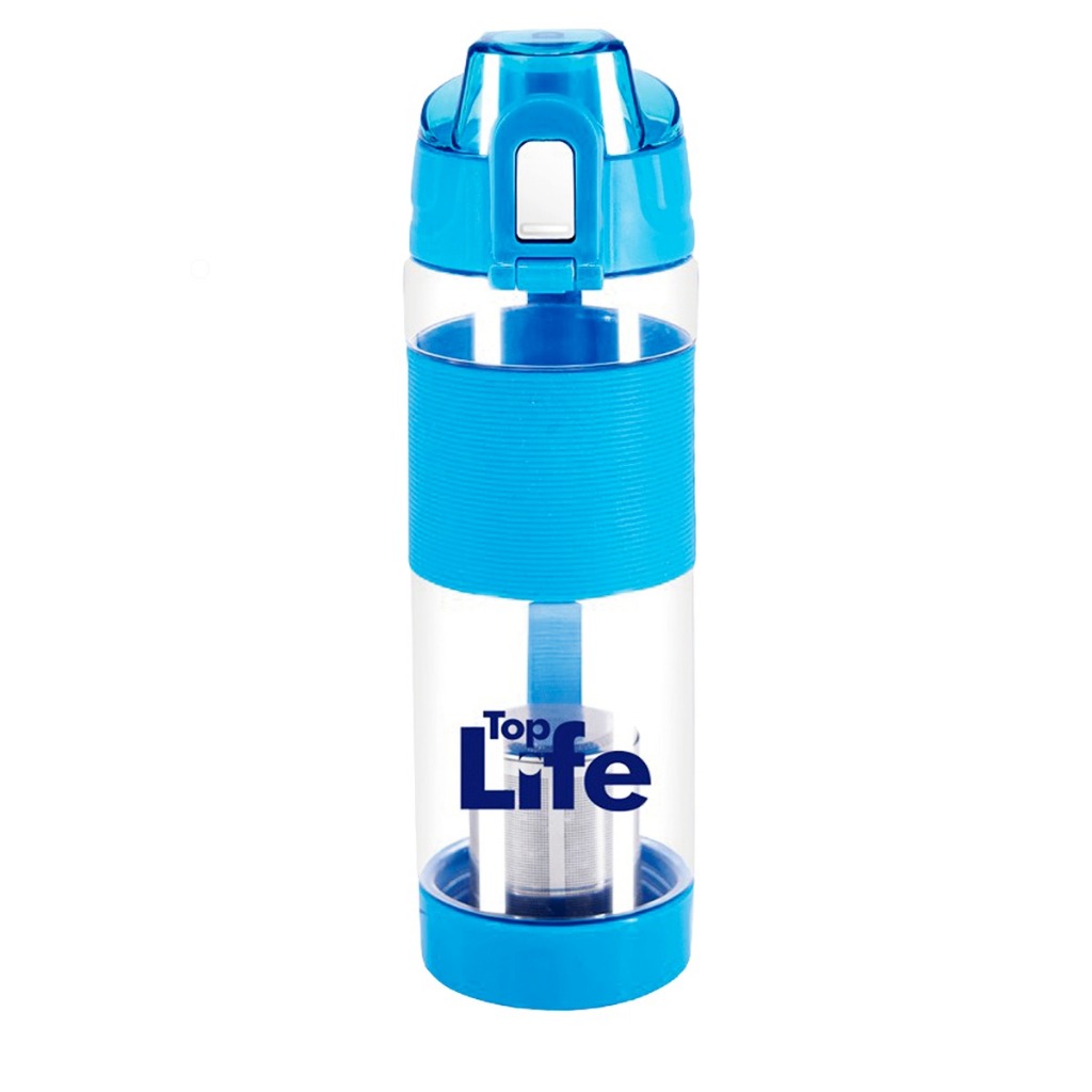 Garrafa Alcalina Top Life 650ml com Filtro Refil Trocável 3.000L | Água Filtrada e Reutilizável