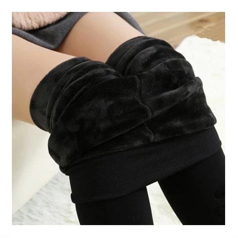 KIT 2 Meia Calça Térmica Peluciada Grossa Cintura Alta Inverno Confortavel