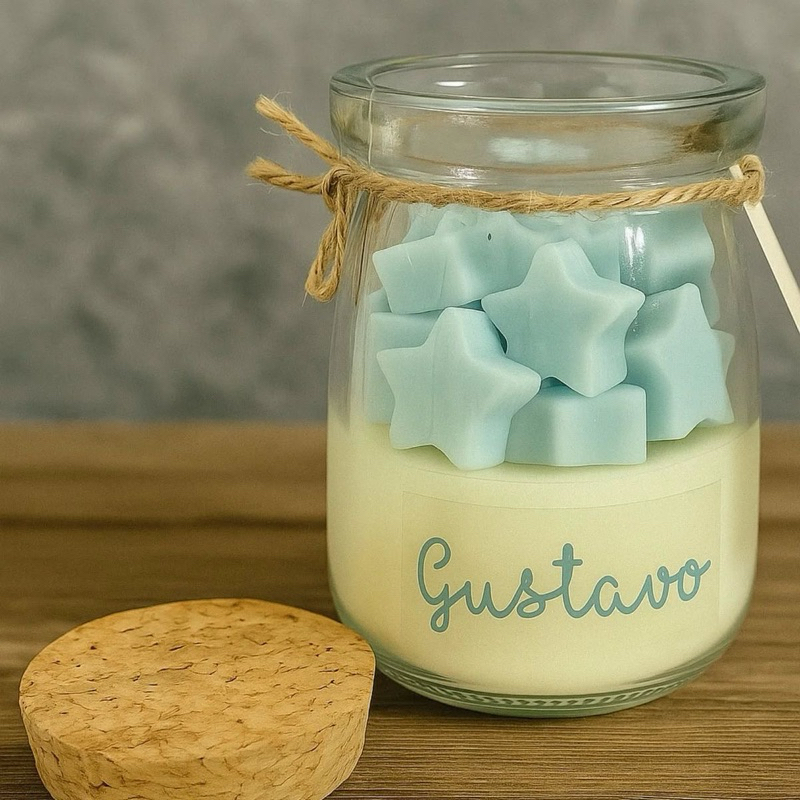 Lembrancinha Vela Aromática Personalizada Maternidade Batizado