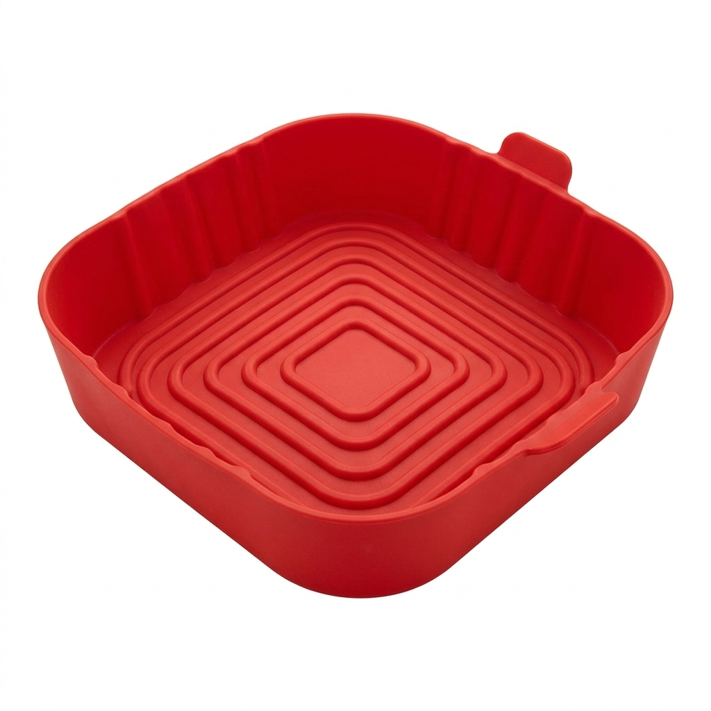 Forma de Silicone Quadrada 17cm Home Line – Proteção Premium para sua Air Fryer
