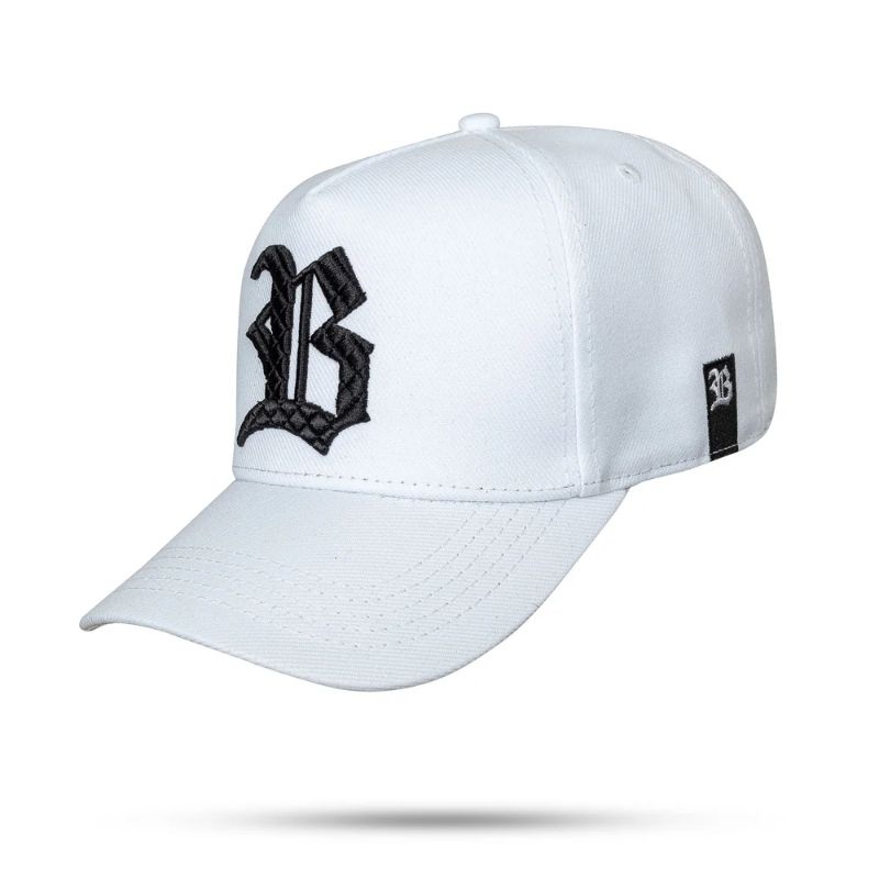 Boné Blck Snapback Branco Locked Aba Curva Original