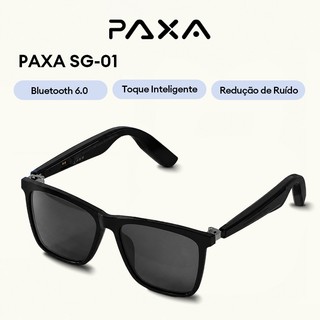 PAXA SG-01 Óculos Bluetooth com Proteção UV400, Assistente de Voz, Chamadas HD oculos de Sol e sem grau