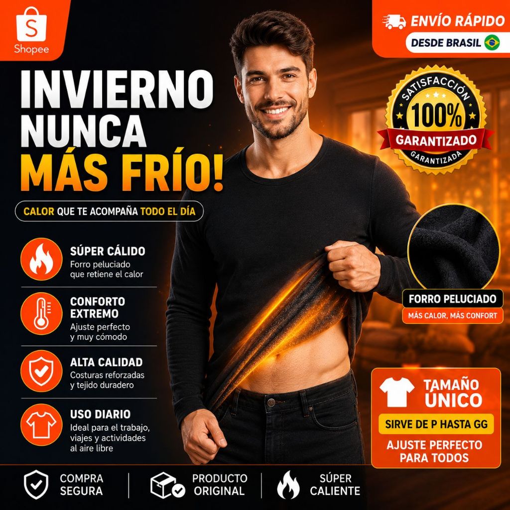 Blusa Térmica Masculina Atoalhada Peluciada Inverno Frio Intenso Veste P ao GG ❄️