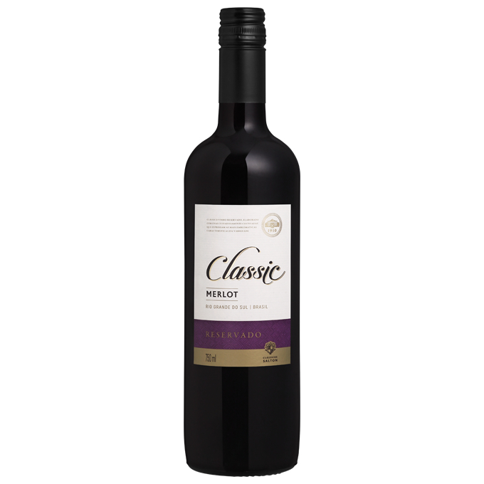 VINHO TINTO SALTON CLASSIC MERLOT 750ML