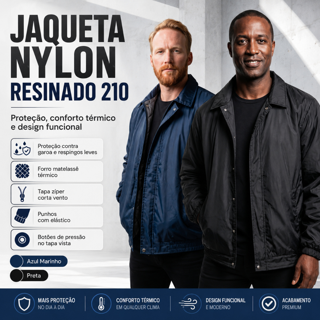 Japona Forrada Jaqueta Nylon Masculino Para Inverno Rigoroso Premium