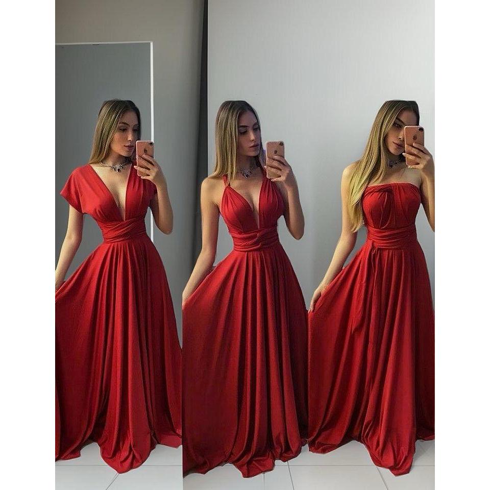 VESTIDO MULTI FORMAS FEMININO LONGO FESTA CASAMENTO MADRINHAS FORMATURAS
