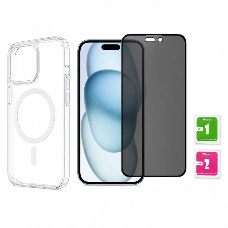 Case Capinha Magsafe + Pelicula Privacidade Privacy Iphone X XS XR 11 12 13 14 15 16 17 Plus Pro Max Plus Air