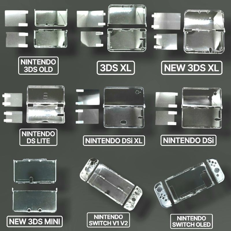 Capa acrilica, pelicula , nintendo switch v1 v2 , nintendo 3ds old , 3ds XL , new 3ds xl , ds lite ,  dsi , dsi xl
