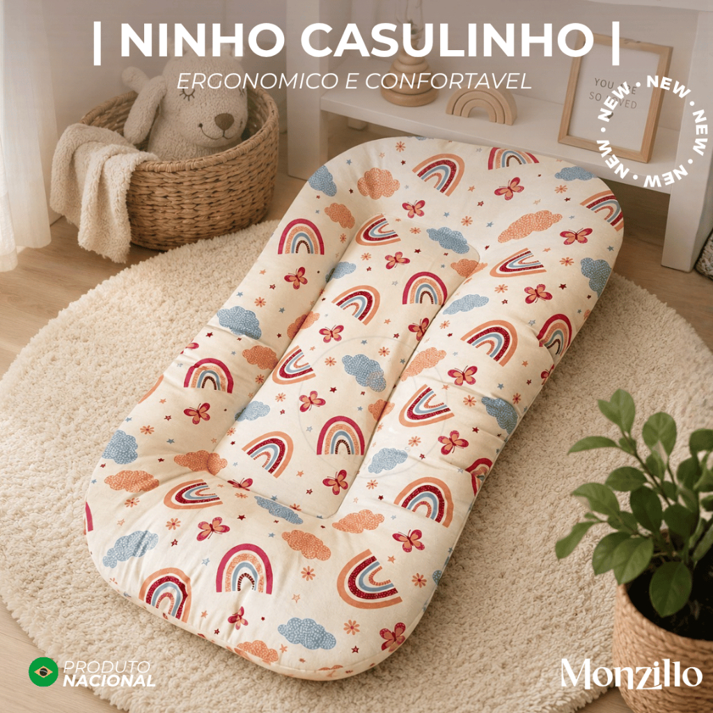 NINHO CASULINHO 100% ALGODÃO EXTRA MACIO RECÉM NASCIDO BEBE