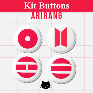 Kit 4 Buttons BTS Arirang 4,5cm bottons boton pin broche