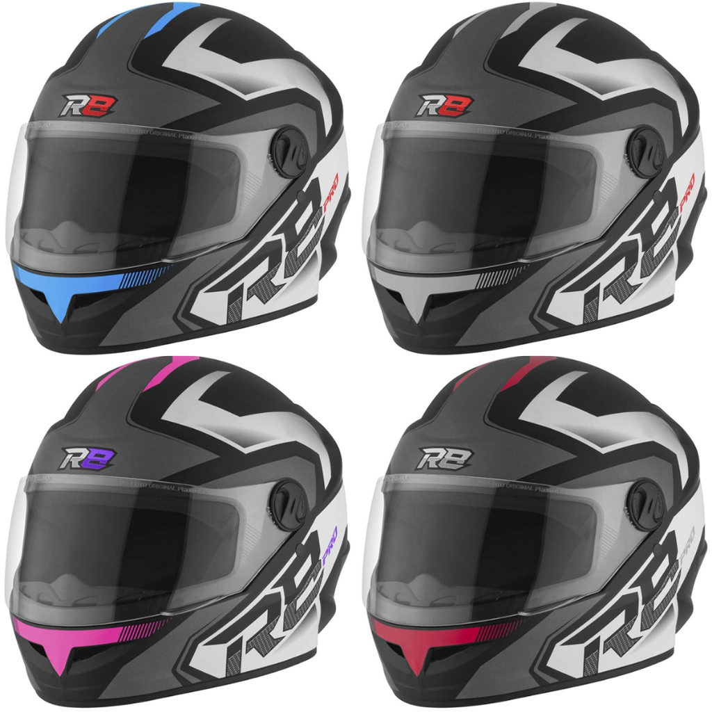 Capacete Fechado Para Motociclista Pro Tork R8 Pro Varias Cores Vermelho Rosa Prata Azul