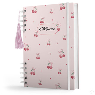 Nisti Print Caderno De Anotações Personalizado com nome - 200 pág - Cereja Cerejinha