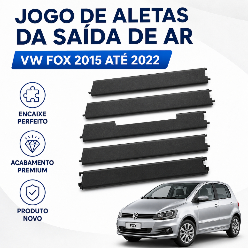 Jogo de aletas da saída do difusor de ar painel VW Fox 2015 2016 2017 2018 2019 2020 2021 2022