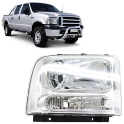 Farol Dianteiro F250 2007 2008 2009 2010 2011 Máscara Cromada