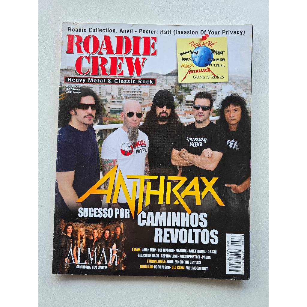 Revista Roadie Crew Nº 154 - 2011 - Anthrax / Rock In Rio / Pôster Ratt