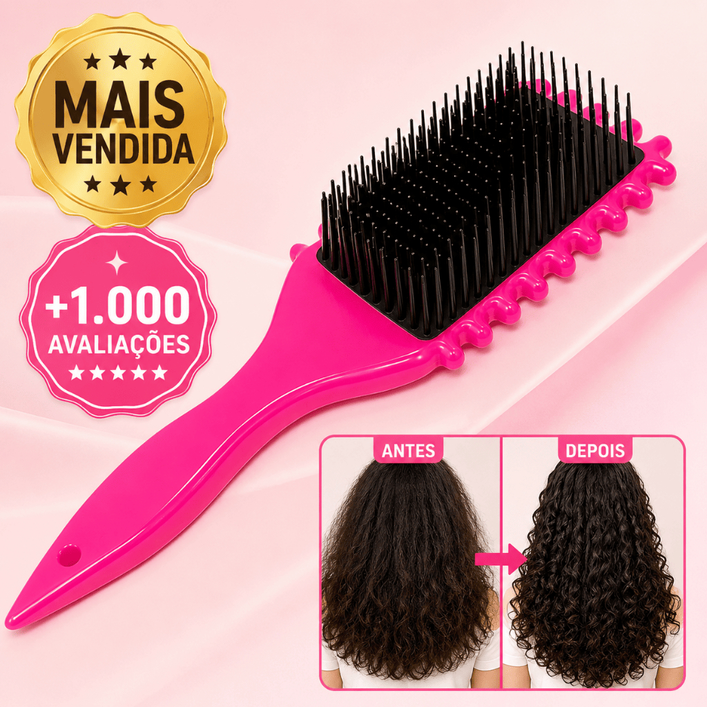 Pente de Ondulação Multifuncional Para Cabelos Cacheados Estilo Bounce Curl PERFEITO!