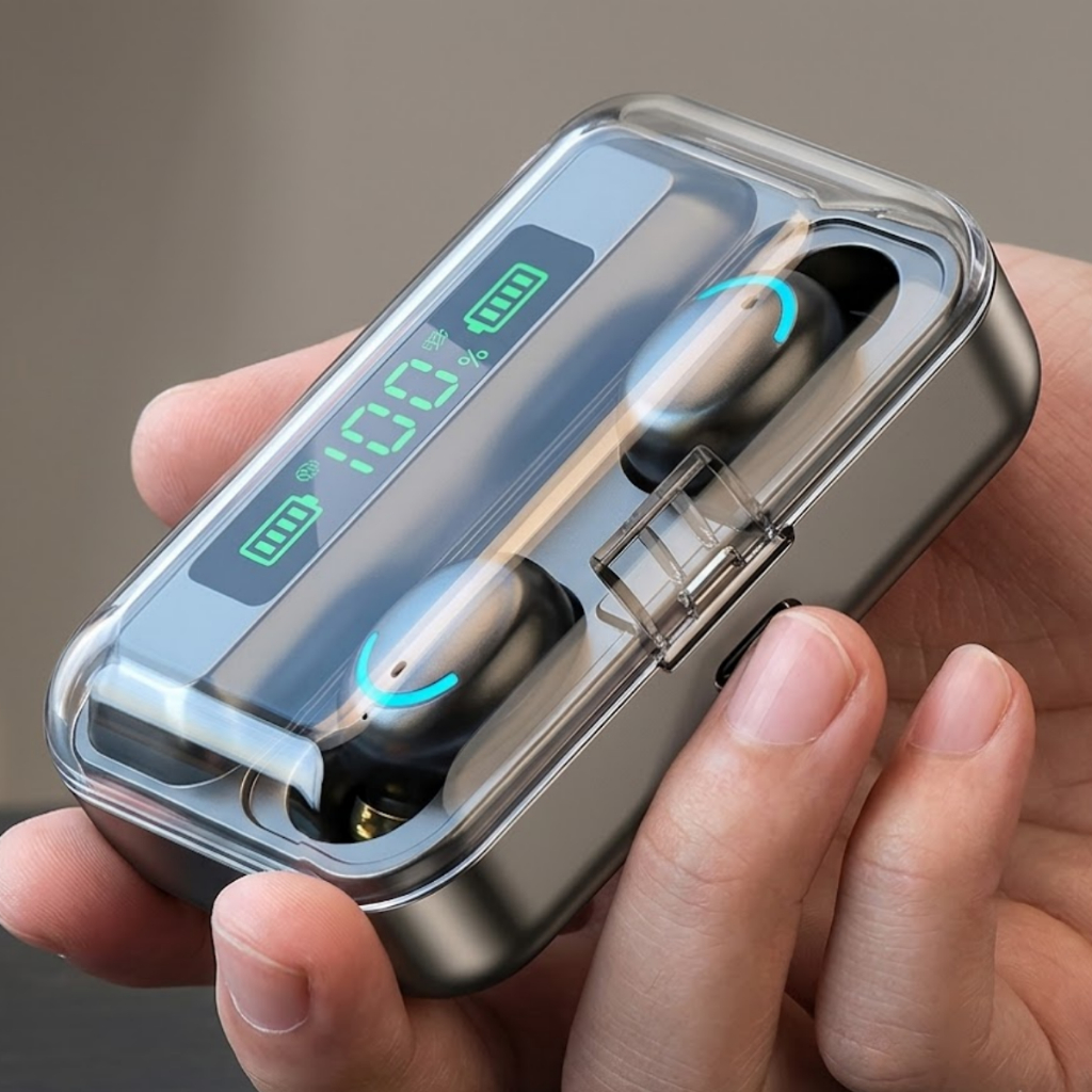 Fone Bluetooth 5.0 TWS Sem Fio com Display LED | Touch + Case Carregador