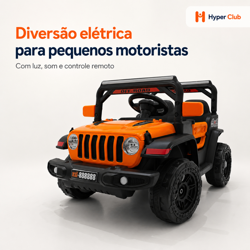 Carro Elétrico Infantil Mini Jipe Controle Remoto 12v 30kg