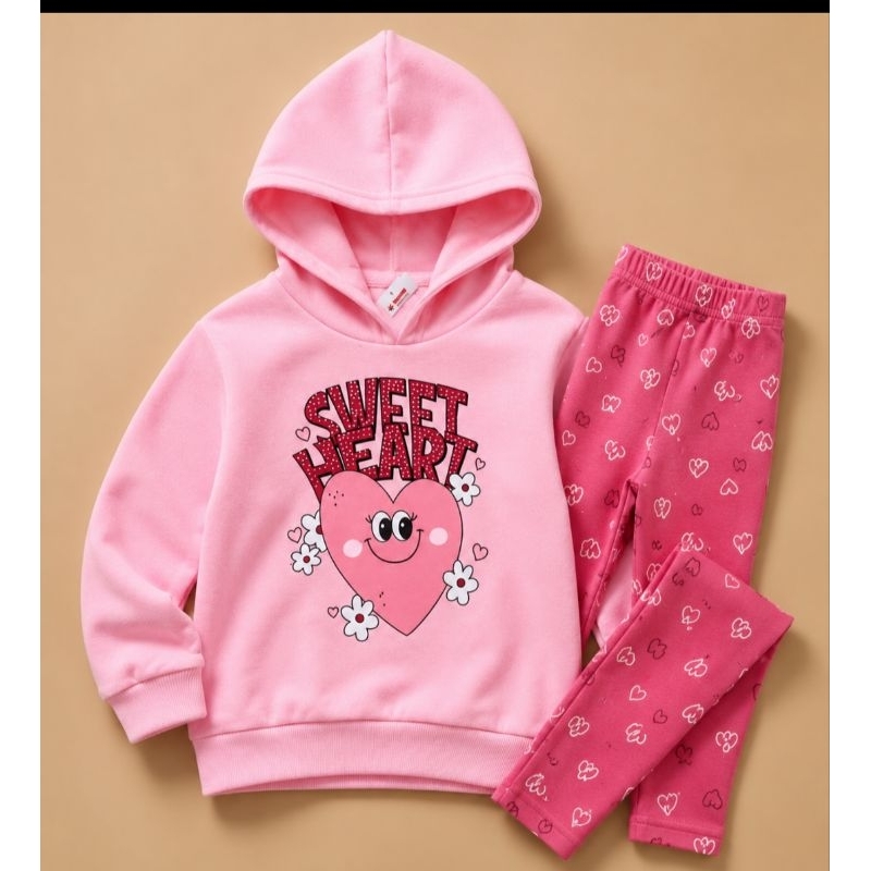 conjunto Moletom Infantil Menina Brandili Peluciado Inverno Quentinho 4 ao 16