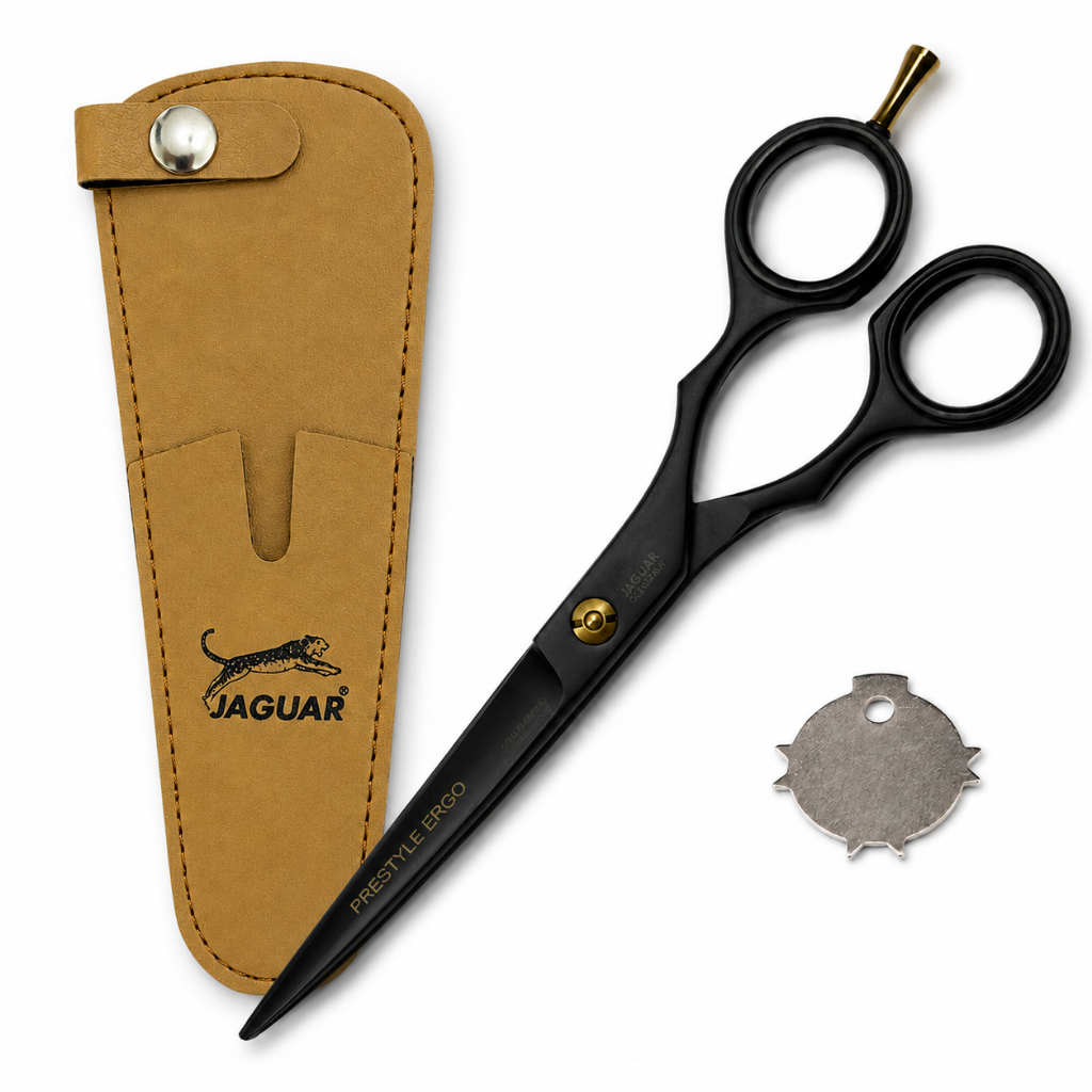 Tesoura Profissional Jaguar Preta 6.5 Fio Laser Ergo Barbeiro Cabelereiro