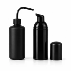 Kit Black Pump Espumador + Pisseta – Higienização Extensão de Cílios Lash Design