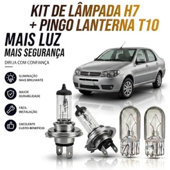 Lampada farol BAIXO + LANTERNA SIENA G2 2002 ATÉ 2007