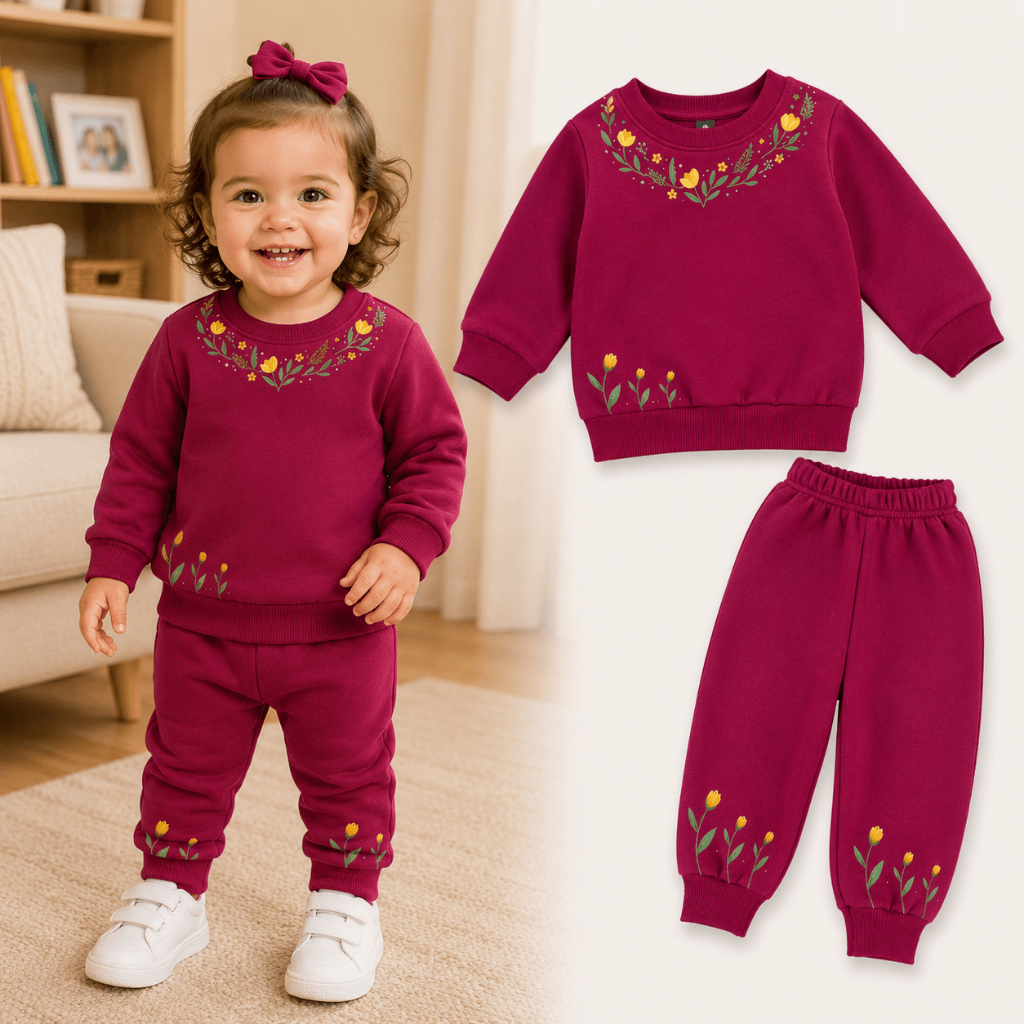 Conjunto Moletom Infantil menina bebe RN até dois anos - Flanelado quentinho