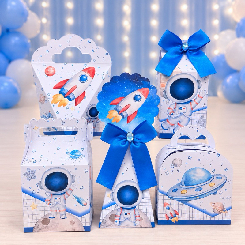 Kit Festa Astronauta Caixinhas para festa infantis lembrancinhas de aniversario mimos decoração personalizados do tema