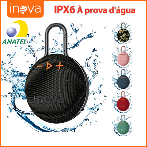 Inova Caixa De Som Bluetooth Tws Grave Potente Portátil Grave Potente Com Radio a prova d' água FM