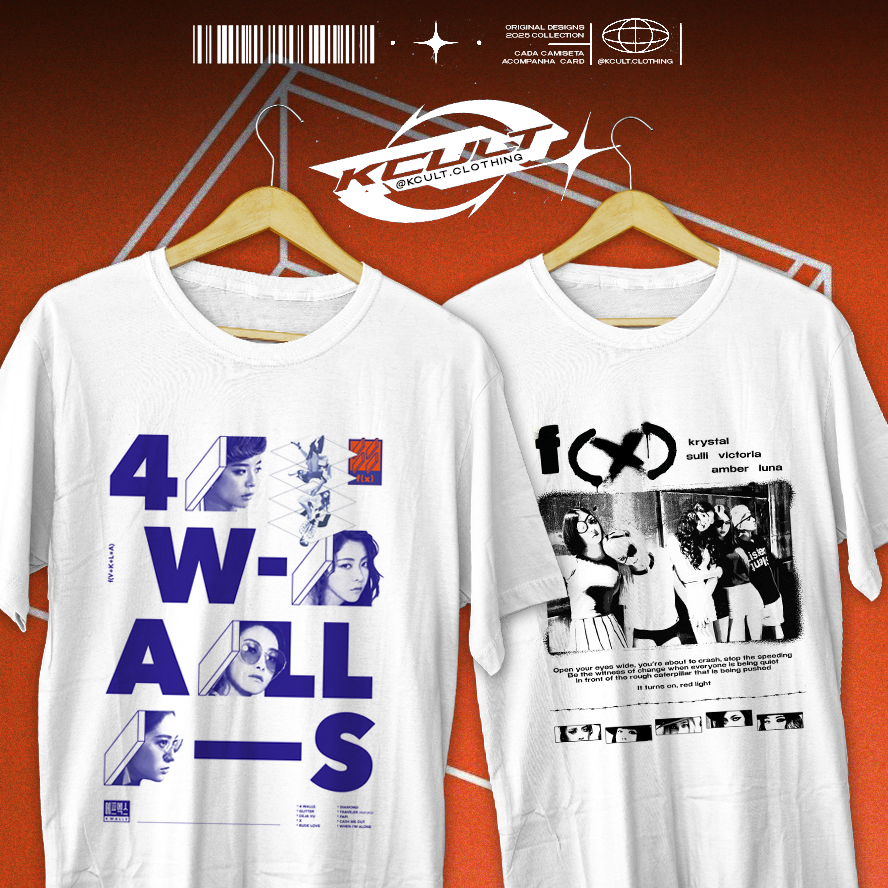 Camiseta Unissex 4Walls f(x) 'Red Light' KPOP Aesthetic
