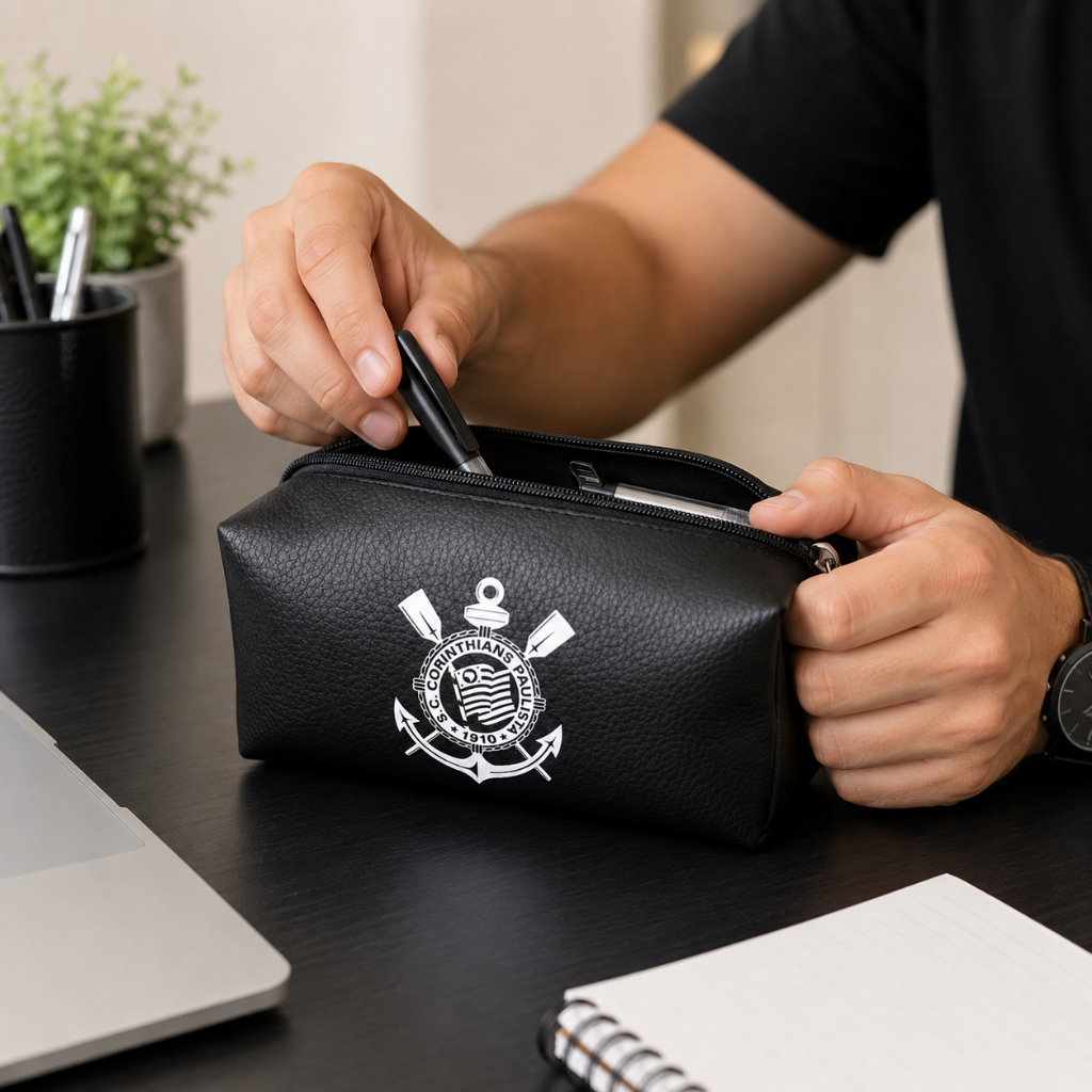 Estojo Lapis Necessaire Corinthians Oficial Licenciado — imagem 2 de 2