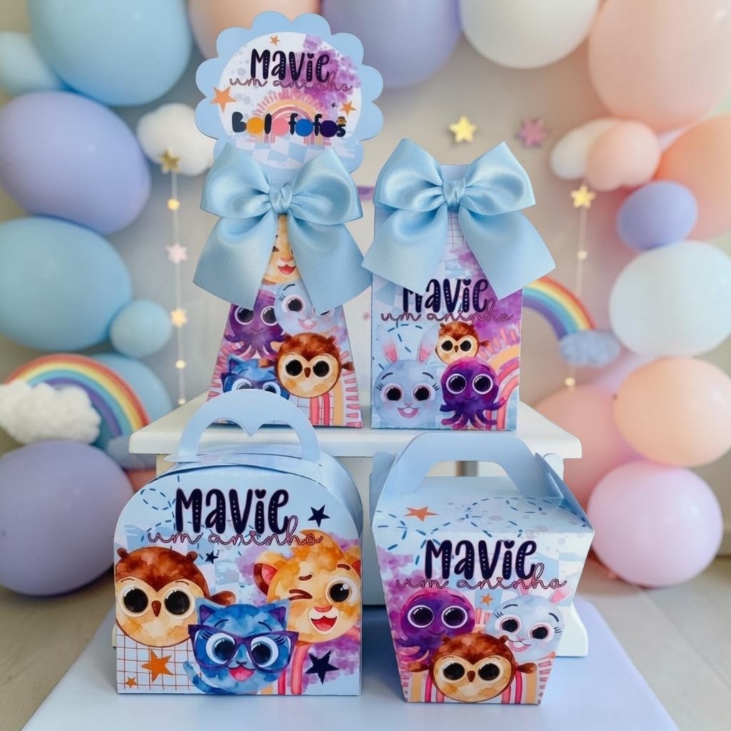 Kit lembrancinha aniversário pegue e monte BOLOFOFOS com ou sem laço, nome e idade personalizada - mimos festa infantil.