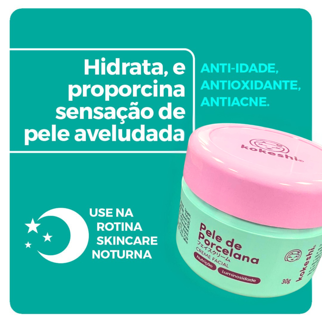 Kit Essencial Kokeshi Sérum Tudo em 1 Creme Pele de Porcelana Olhos de Gueixa Óleo de Rosa Mosqueta · foto 2