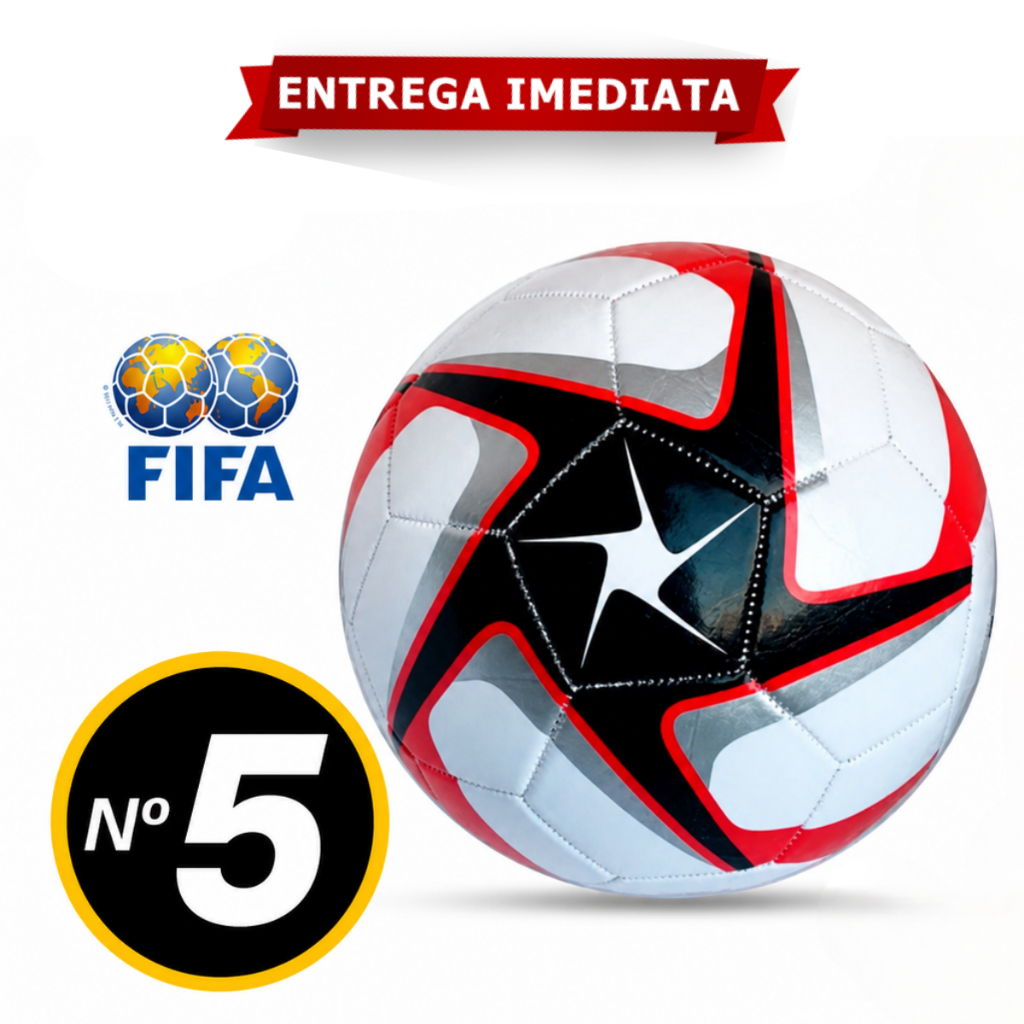 Bola Futebol Tamanho Oficial Campo Fifa Premium Reforçada