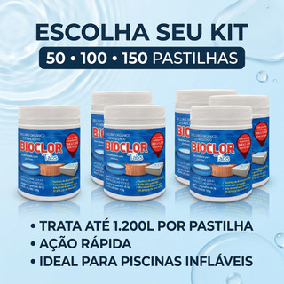 Pastilhas de Cloro 2g para Piscinas Infláveis – Trata até 1.200L por Pastilha Ação Rápida