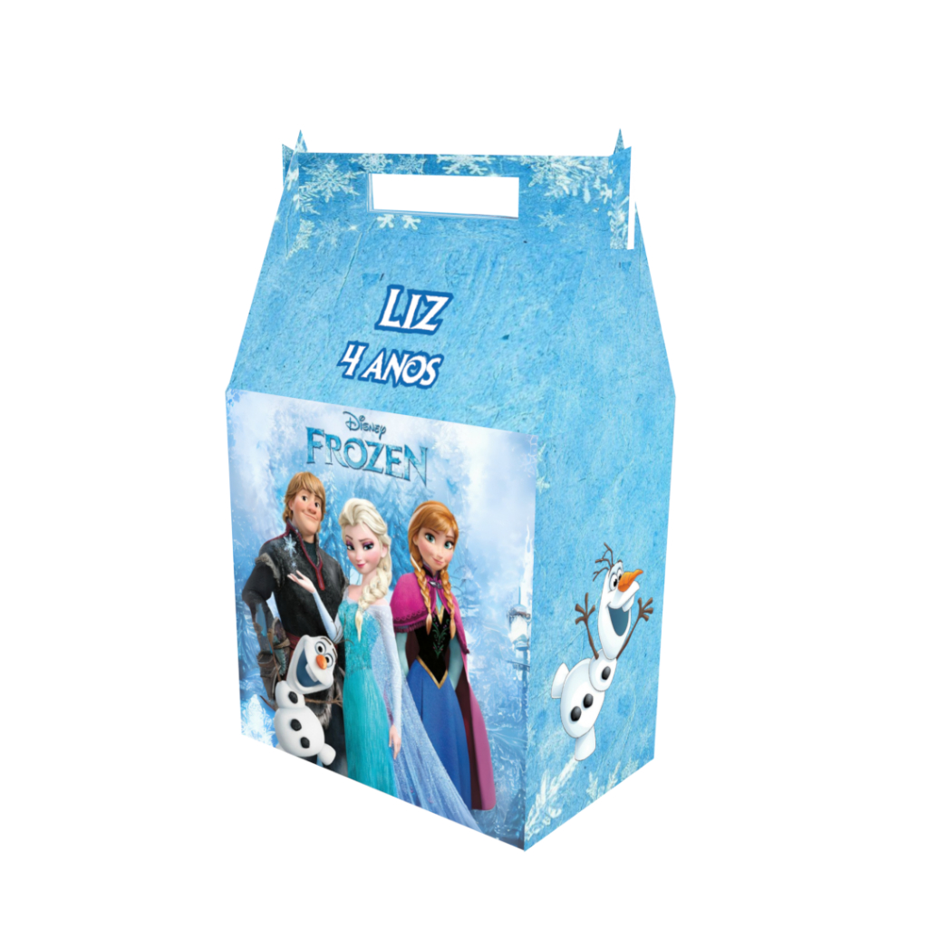 Caixinhas surpresa Frozen Let It Go Sacolinha Lembrancinha Festa de Aniversário Maletinhas Personalizado C/ NOME e IDADE