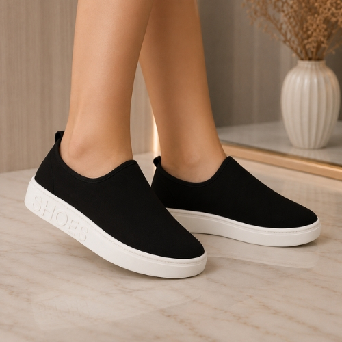 Tênis Shoes Feminino Slip-On Calce Facil Confortavel Sapatenis Promoção Dia a Dia