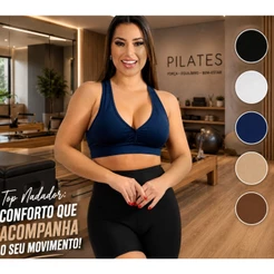 TOP NADADOR FITNESS FEMININO ZERO TRANSPARÊNCIA ACADEMIA