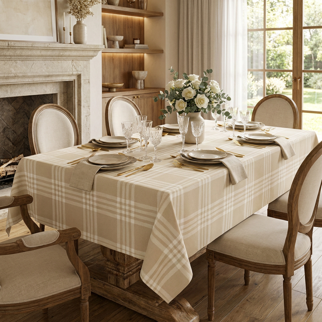 Toalha De Mesa Listrada Liquidação 4 e 6 lugares