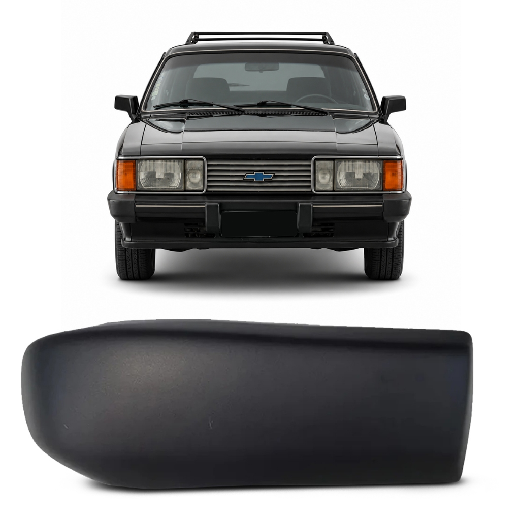 Polaina Parachoque Opala Caravan 85 A 90 Preto Ponteira Dianteira