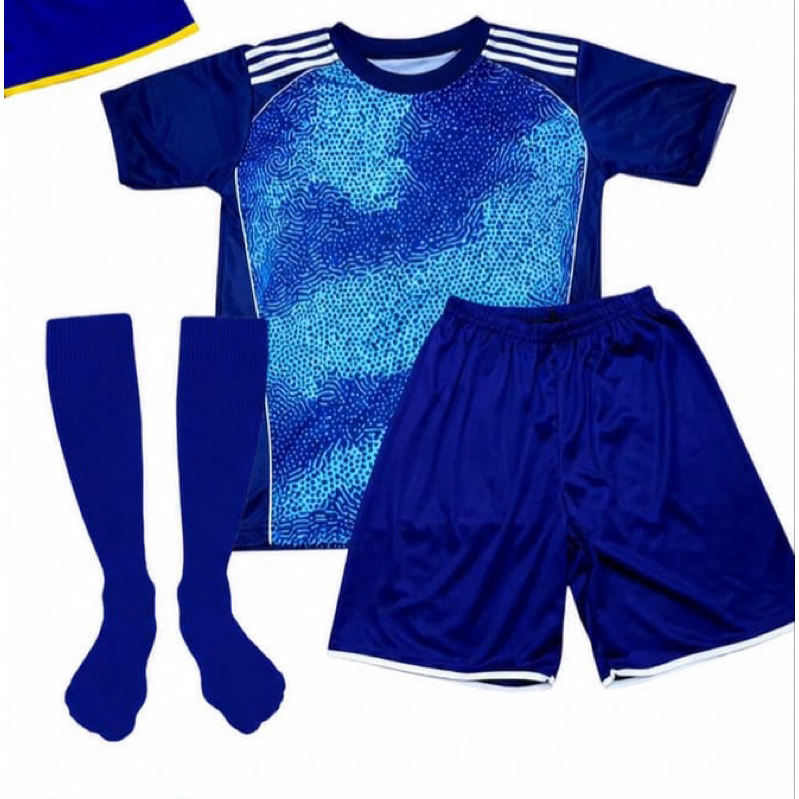 Kit Esportivo Infantil/Juvenil com Meião – Camisa + Short para Treino e Futebol