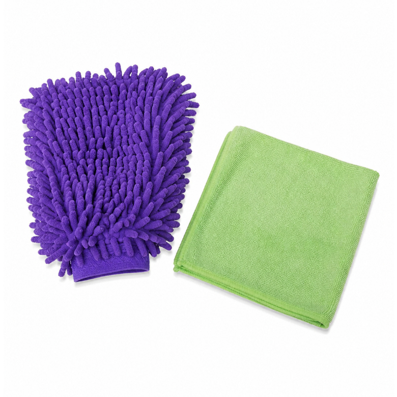 Kit Luva Microfibra com Pano Microfibra 50x70