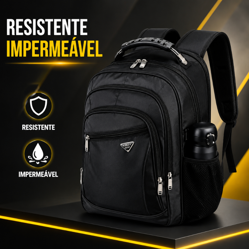 Mochila Masculina Grande Impermeável Notebook Reforçada Escolar Faculdade Trabalho Executiva Premium