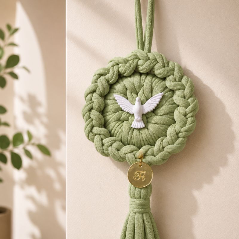 Imagem Mandala Divino Espírito Santo com tag - Decoração Enfeite para Portas e Paredes