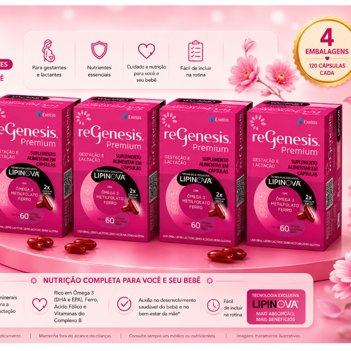 Regenesis Premium - 240 Cápsulas - Suplemento Nutricional para Gestantes