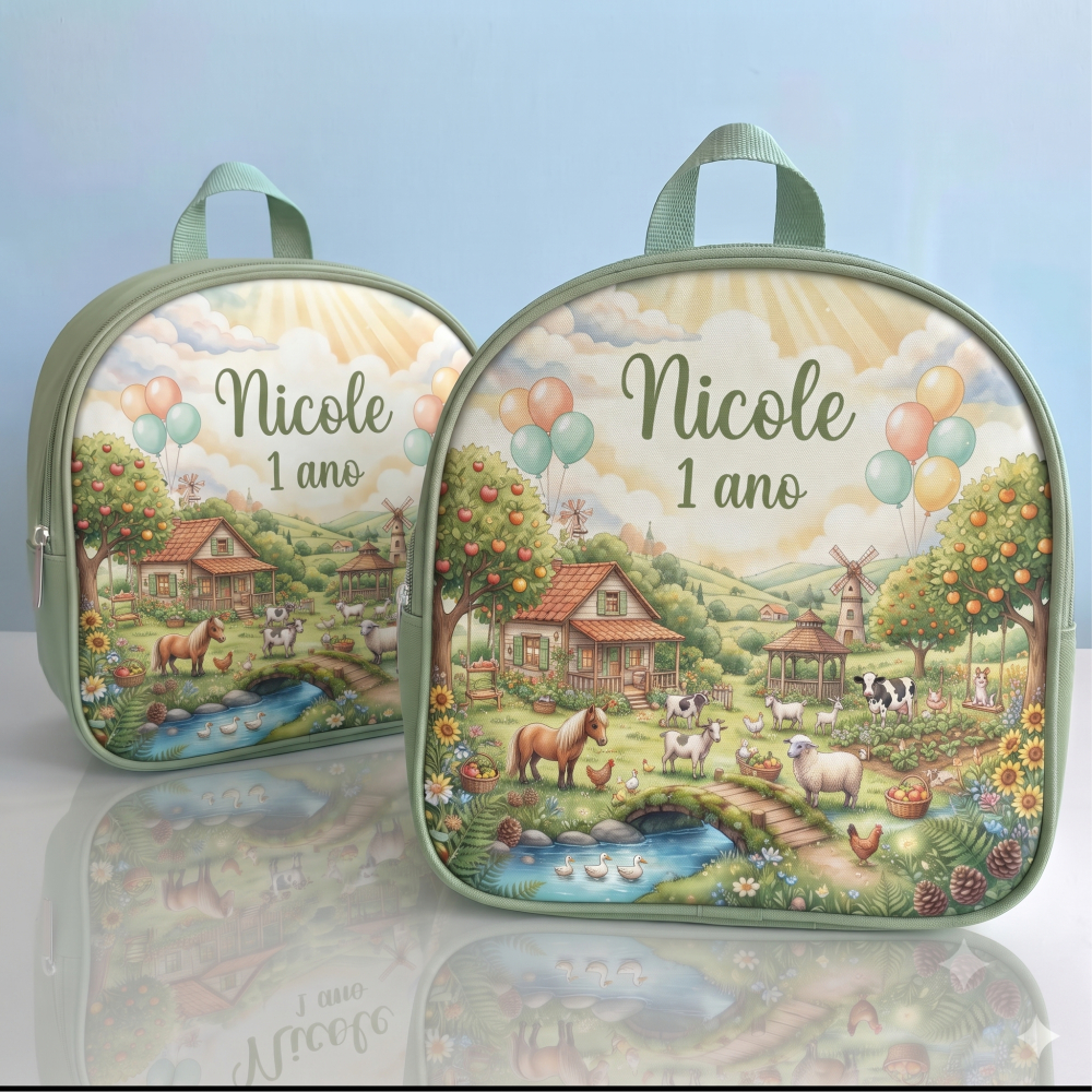 45 Mochilinhas lembrancinha personalizada no tema fazendinha, personalizamos para aniversário, brindes e mimos