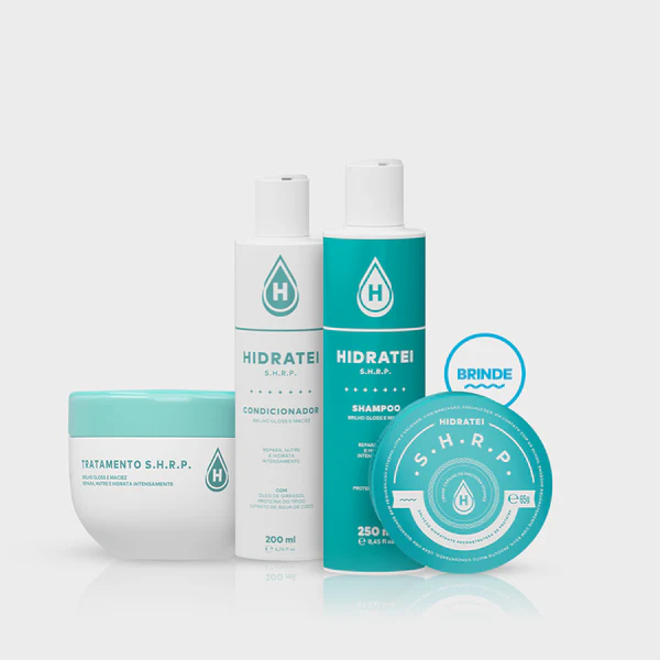 Hidratei Kit S.H.R.P. Shampoo 250ml + Condicionador 200ml + Máscara 250g + Proteína 65g