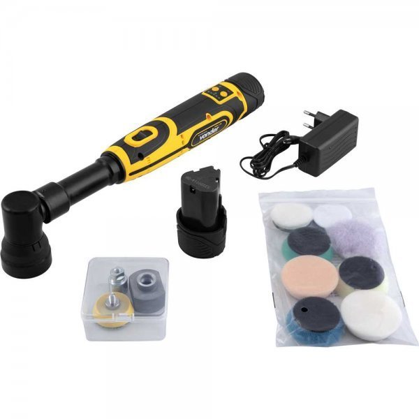 Politriz Mini Roto Orbital 12V Vonder PMV120 2 Baterias Detail Automotivo Para Polimento Automotivo