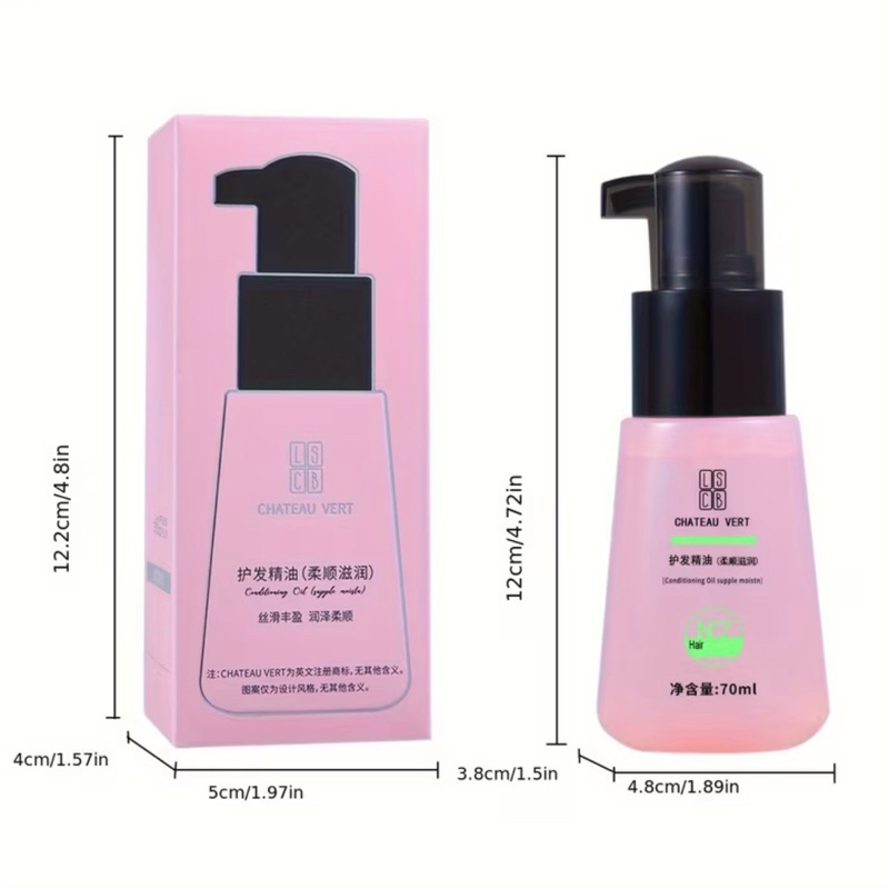 Óleo Capilar Condicionador, Suavizante e Hidratante, com Óleos de Macadâmia e Jojoba, com Fragrância 70Ml